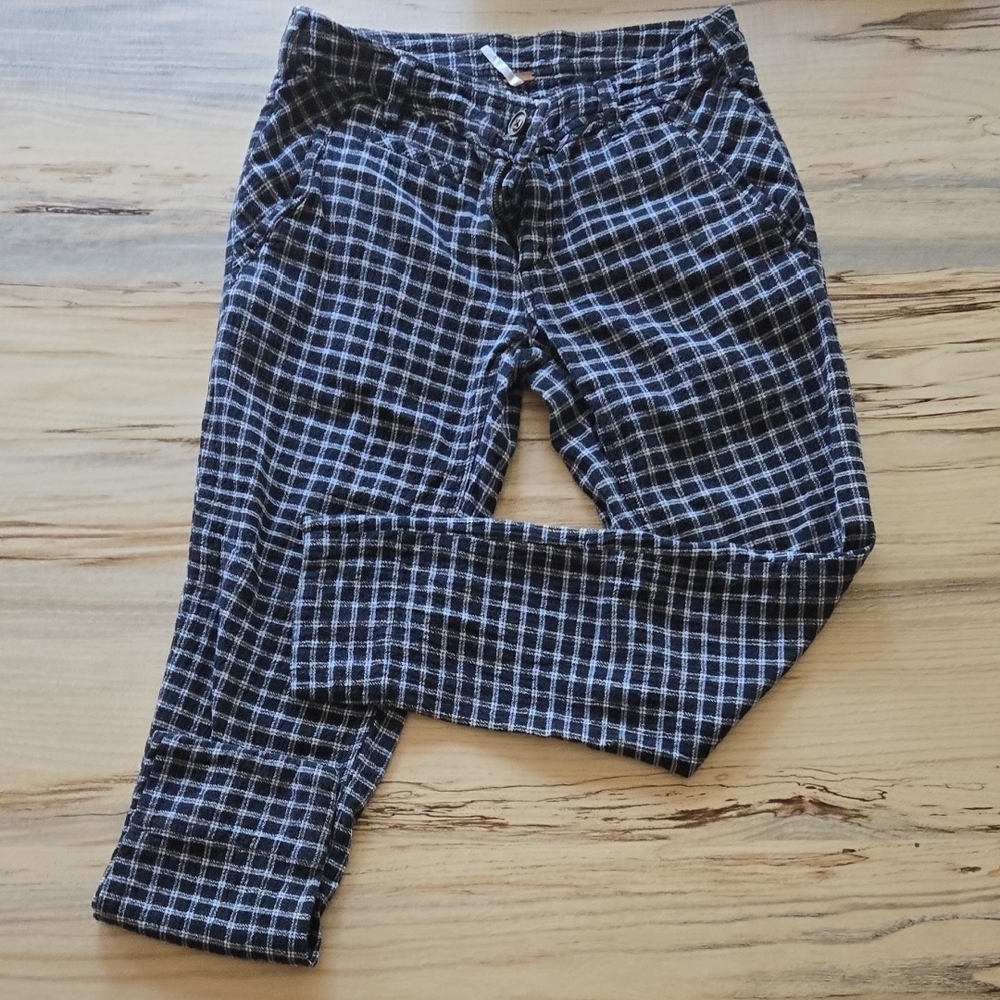 Women's Black and White Checkered Pants